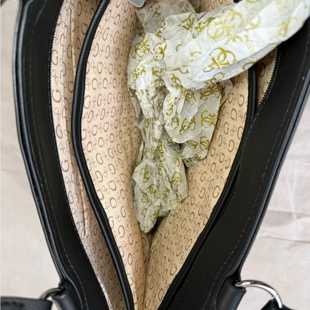 GUESS Black Patterned Tote - Picture 6 of 13